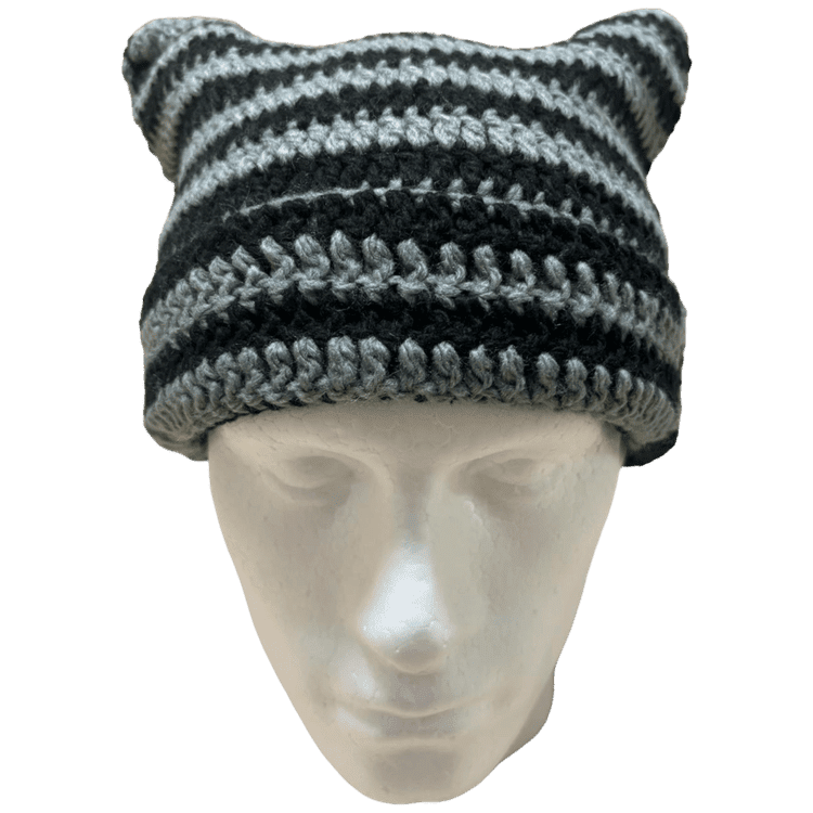 0412 - Knitted Ears Beanie (cement)