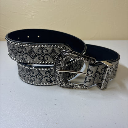 Gothic Floral Engraved Belt