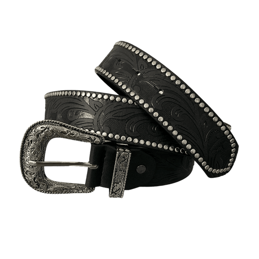 0022 - Y2K Buckle Studded Belt (black)