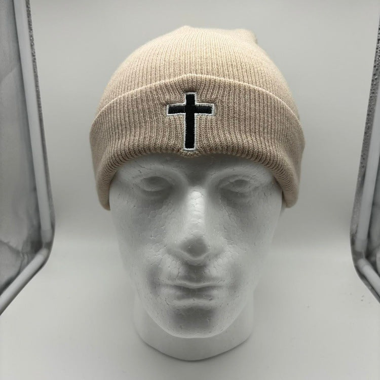 0109 - Embroidered Cross Beanie