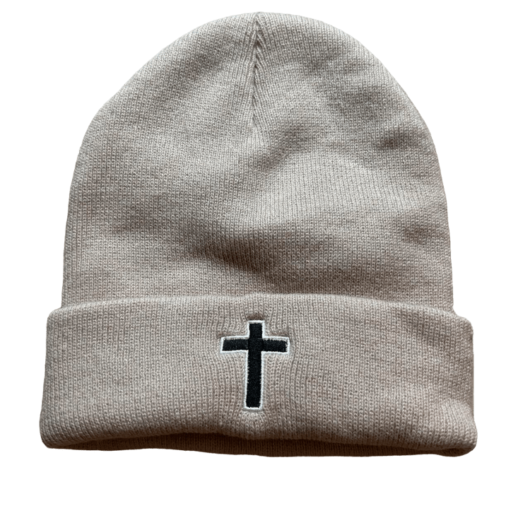 0109 - Embroidered Cross Beanie