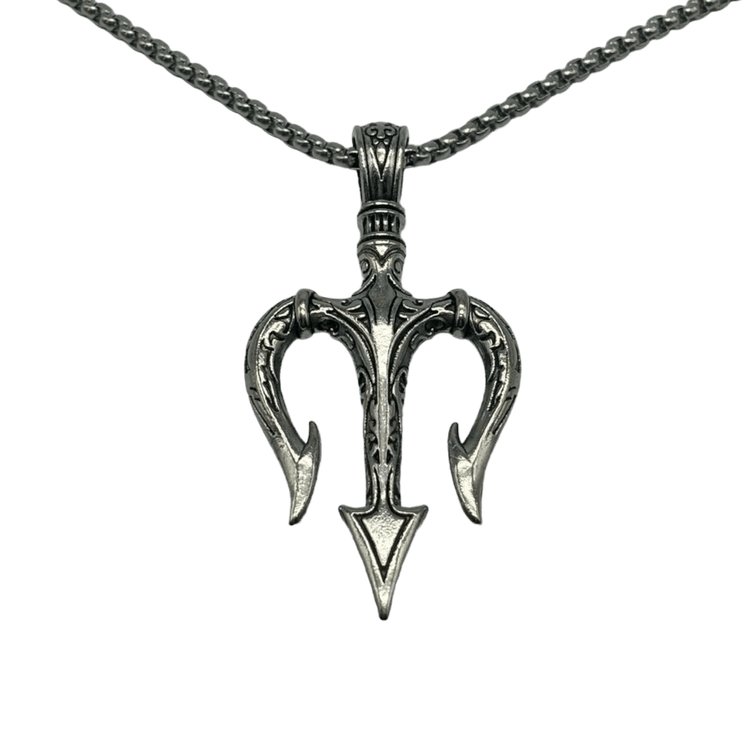 0184 - Engraved Trident Necklace