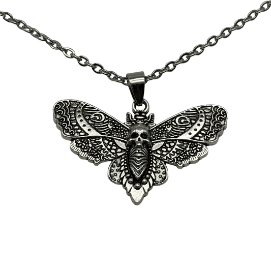 0186 - Gothic Moth Necklace