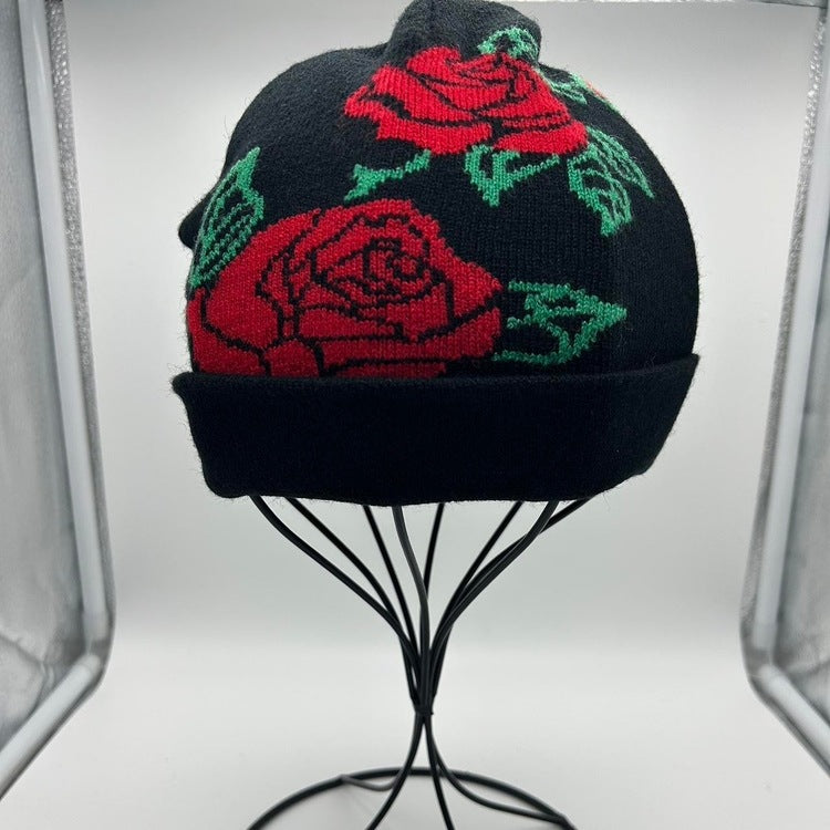 0096 - Y2K Rose Beanie