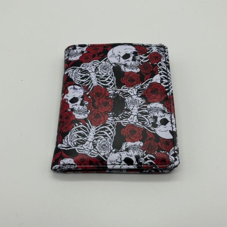 0124 - Rose Skull Wallet (white)