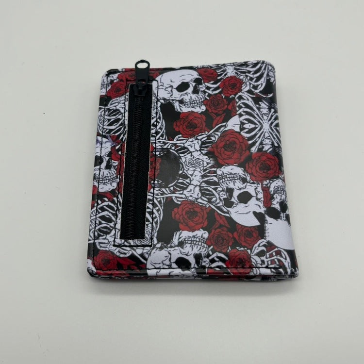 0124 - Rose Skull Wallet (white)