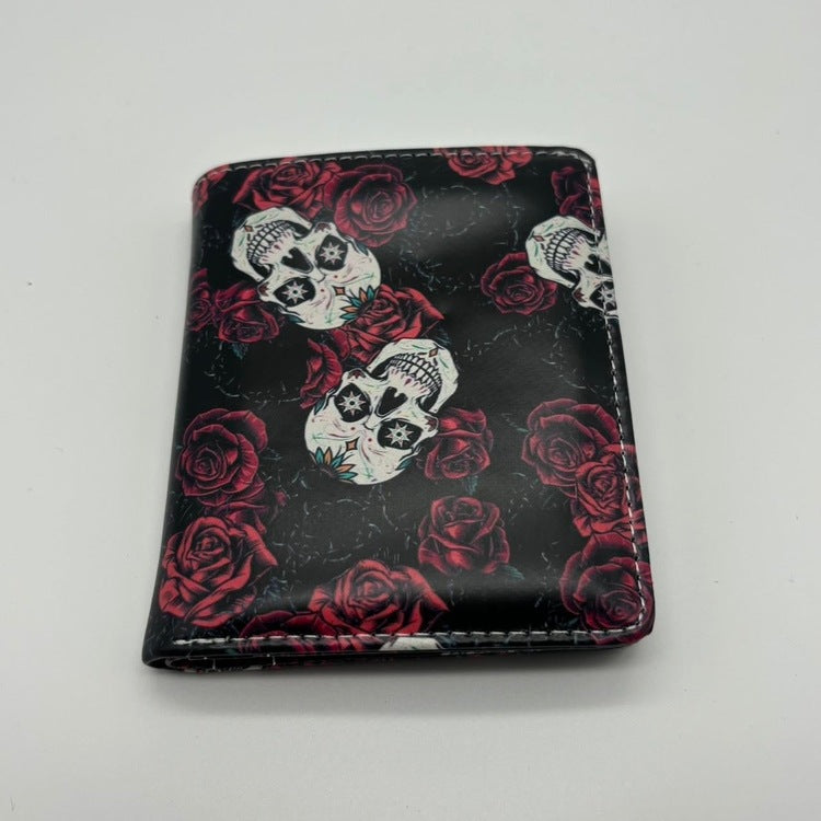 0138 - Rose Skull Wallet (black)