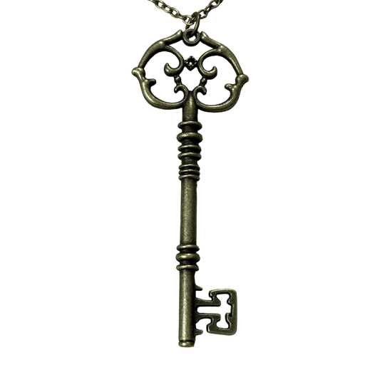 0201 - Bronze Gothic Key Necklace