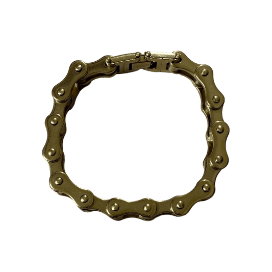 0165 - Gold Bike Chain Bracelet