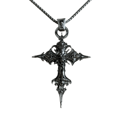 Gothic Skeleton Cross Necklace