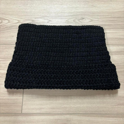 Knitted Ears Beanie (all-black)