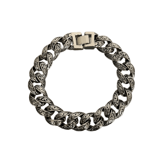 0273 - Y2K Engraved Cuban Bracelet