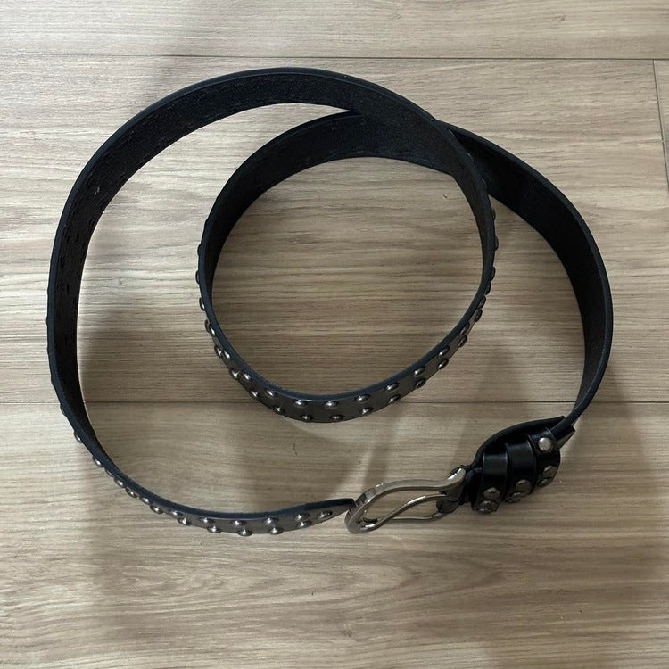 0071 - Vintage Rock Studded Belt (black)