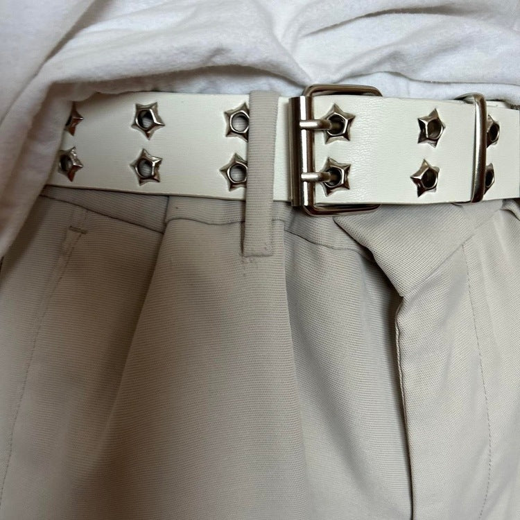 0047 - Star Rivet Belt (white)