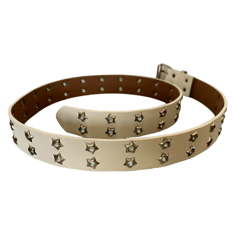 0047 - Star Rivet Belt (white)