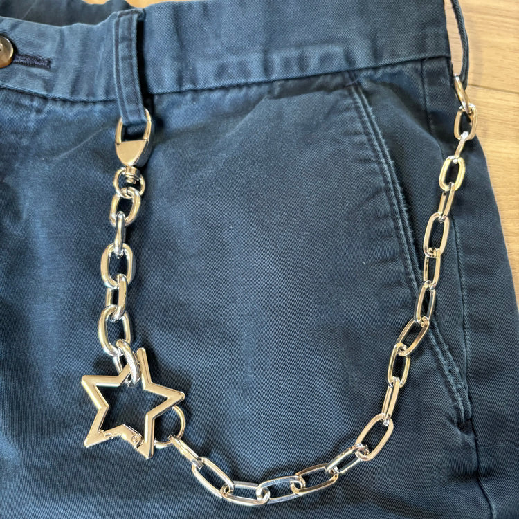 0056 - Silver Star Wallet Chain