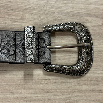Gothic Floral Engraved Belt