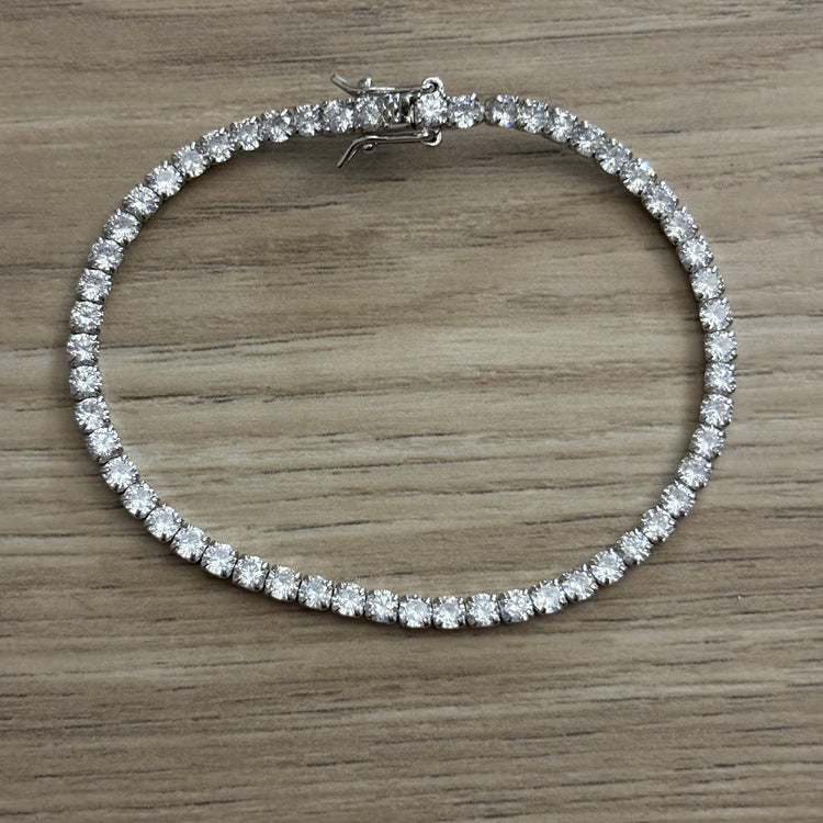 0242 - .925 Sterling Silver Tennis Bracelet