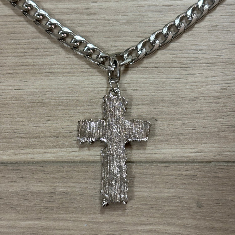 0261 - Black Cross Cuban Chain