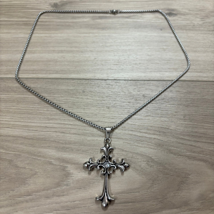 0244 - Gothic Crystal Cross Chain