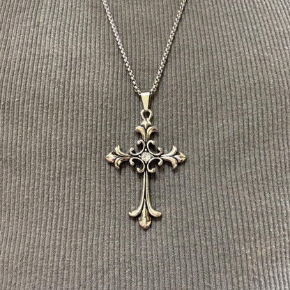 0244 - Gothic Crystal Cross Chain