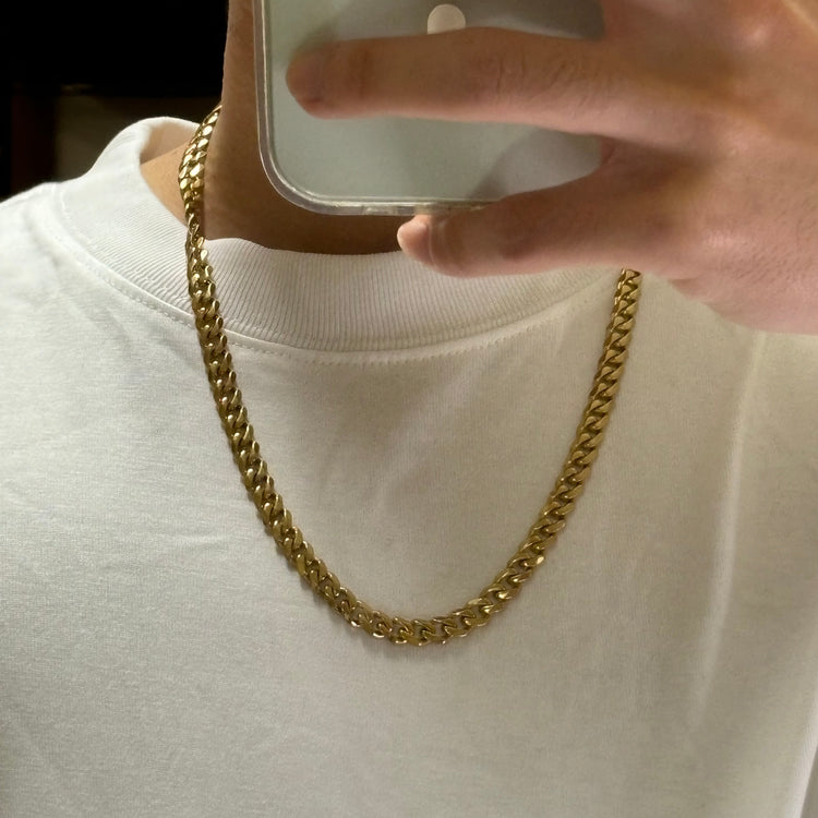 0197 - 7mm Gold Stainless Cuban Chain