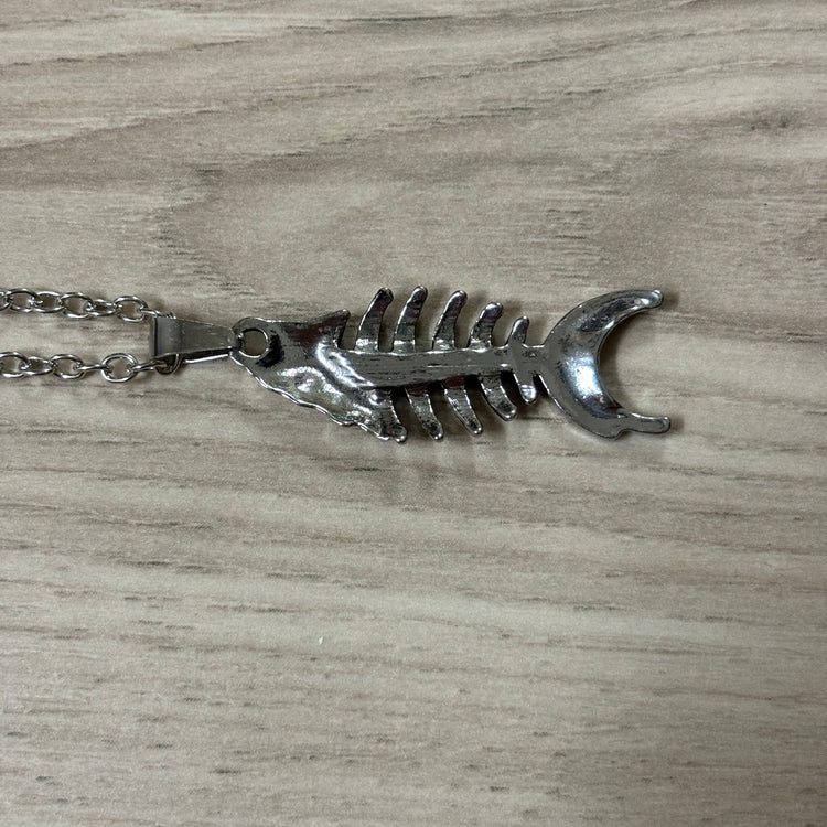 0291 - Fish Skeleton Fossil Necklace