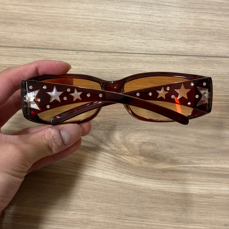 0142 - Triple Star Sunglasses (Autumn/Amber)