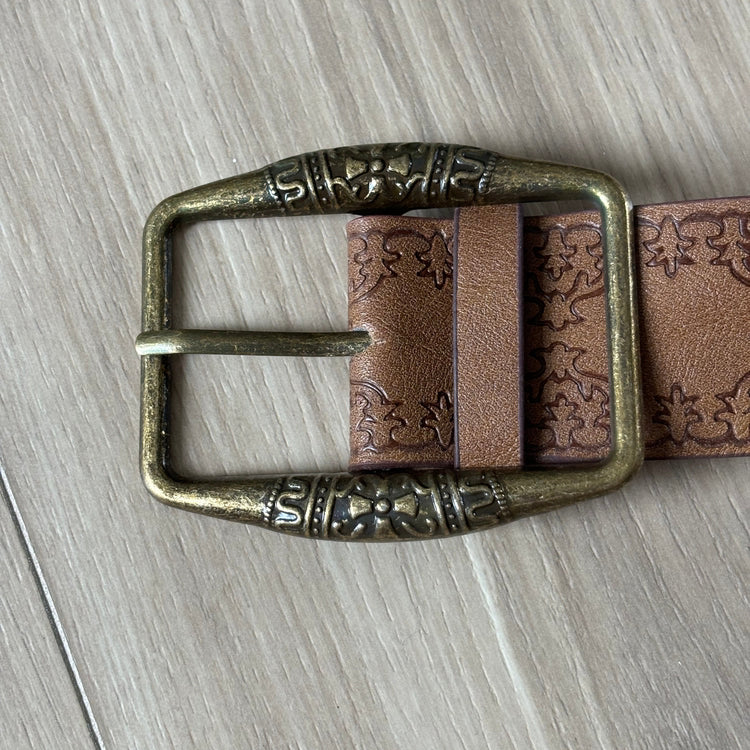 0013 - Bronze Buckle Floral Belt