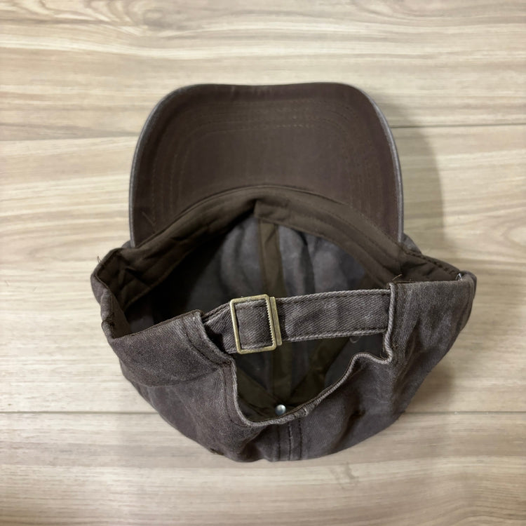 0103 - Washed Brown Printed Cap