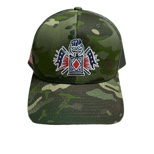 0552 - Camo USA Embroidered Cap