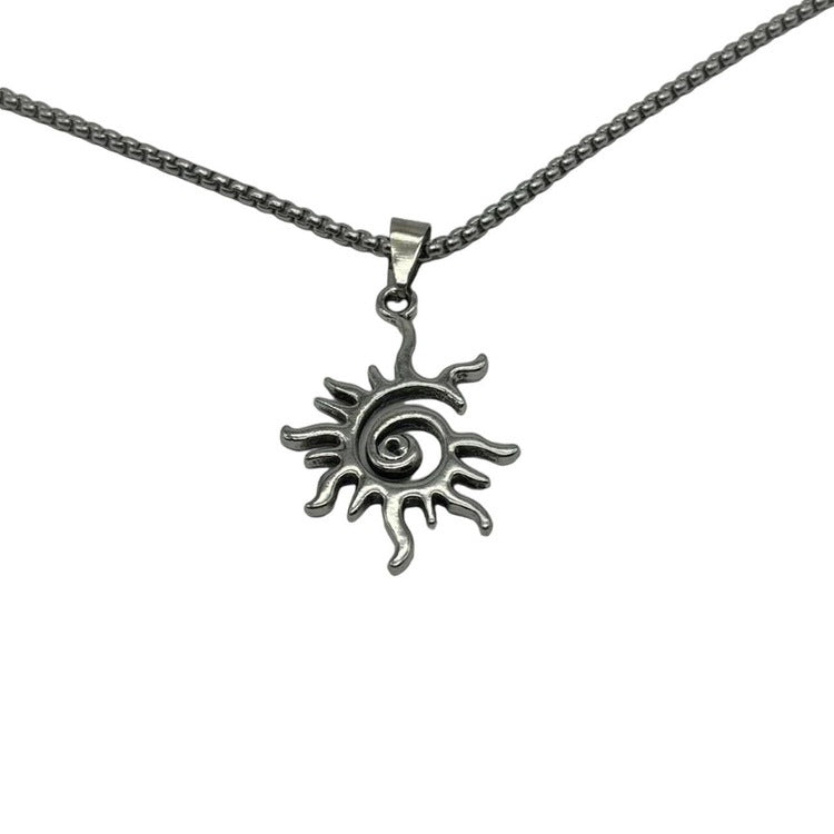 0413 - Sun Pendant Necklace