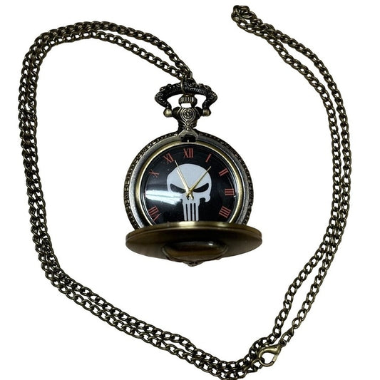 0422 - Bronze Skull Pocket Watch