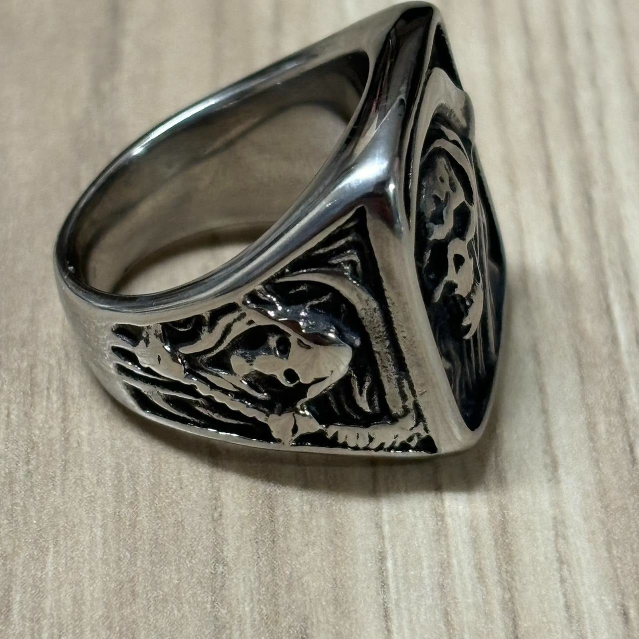 0488 - Grim Reaper Skull Signet Ring