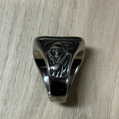0488 - Grim Reaper Skull Signet Ring