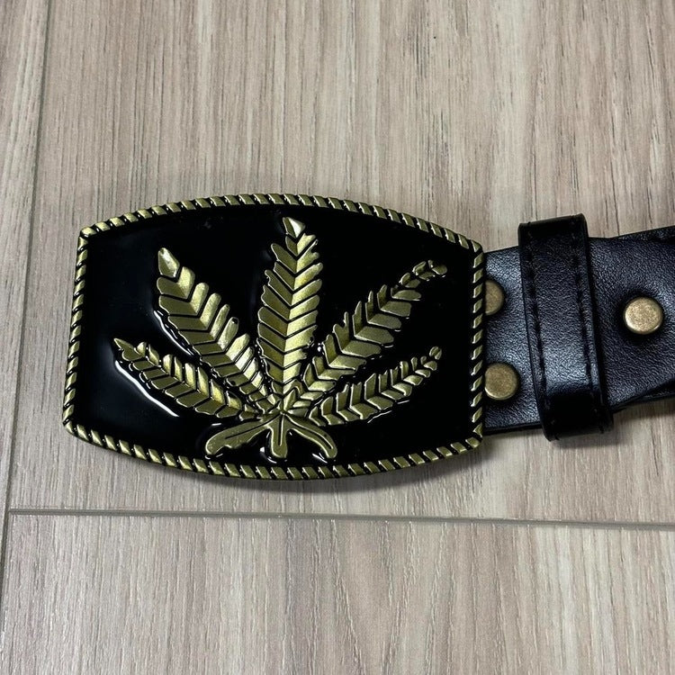 0441 - Weed Emblem Buckle Belt