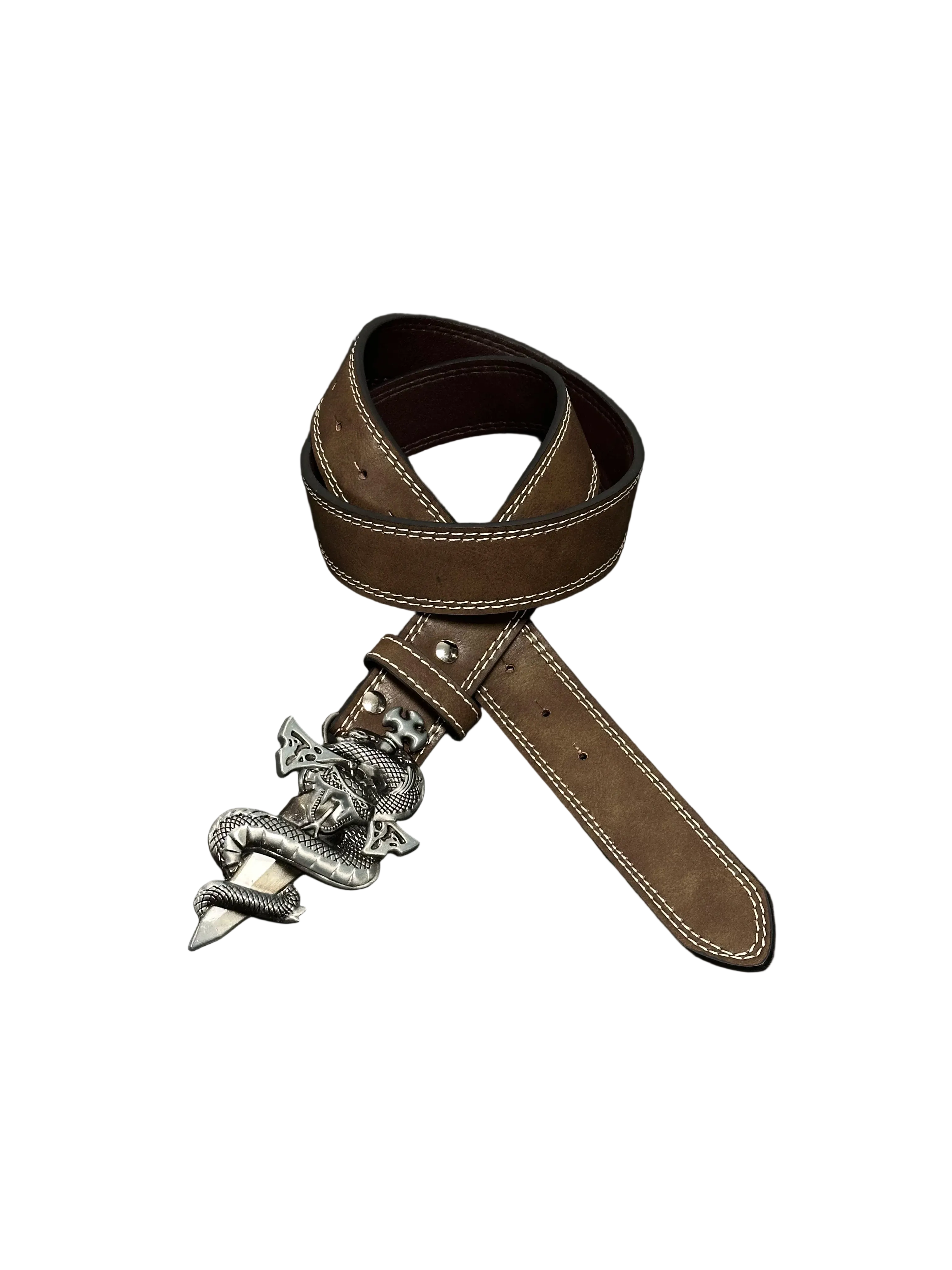 Serpent Dagger Leather Belt