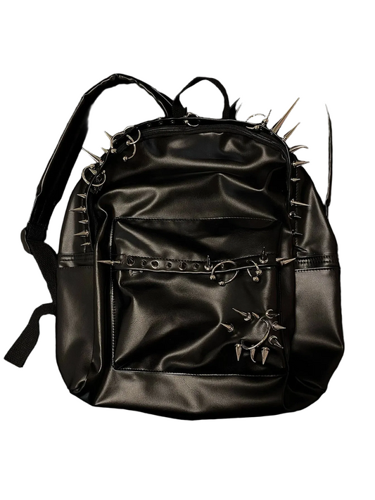 Pierced Leather Backpack