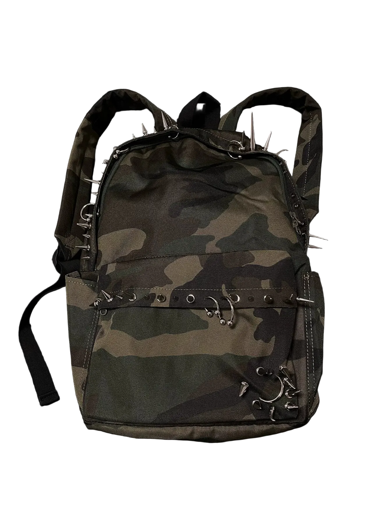 Pierced Camo Backpack