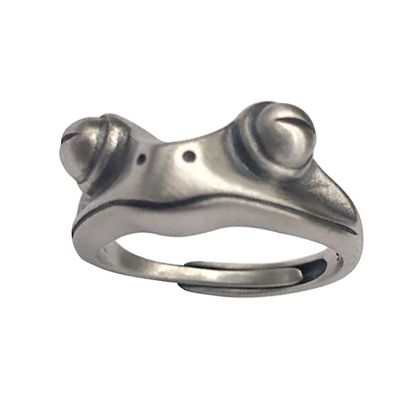 0318 - Silver Frog Ring
