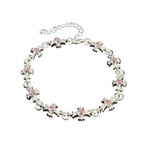 Pink Crucifix Bracelet