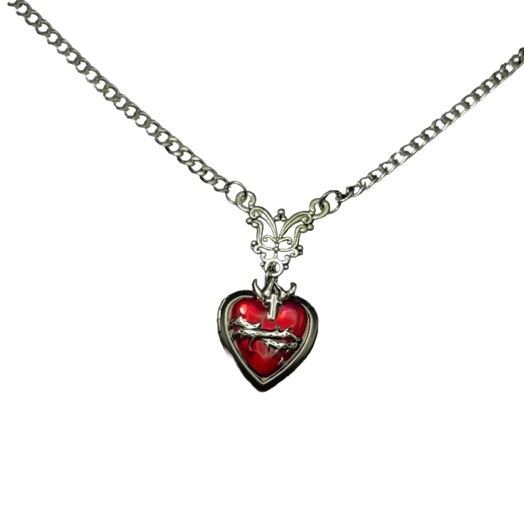 Thorn Heart Locket Necklace
