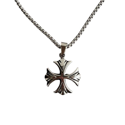 Gothic Engraved Cross Necklace