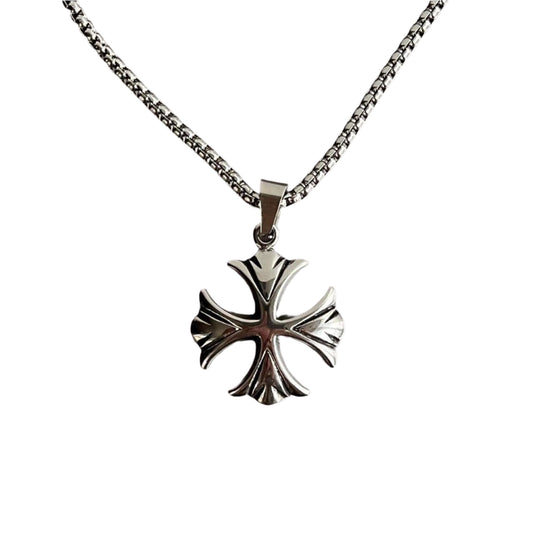 Gothic Engraved Cross Necklace