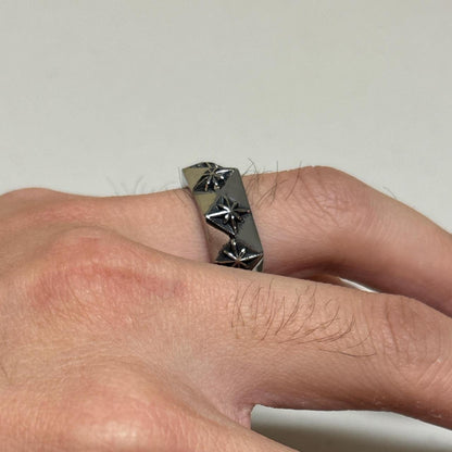0576 - Star Geometric Steel Ring