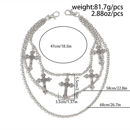 Gothic Cross Wallet Chain