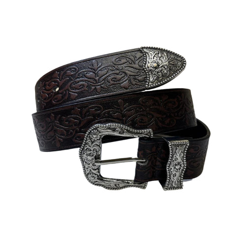 0661 - Western Gothic Floral Buckle Belt