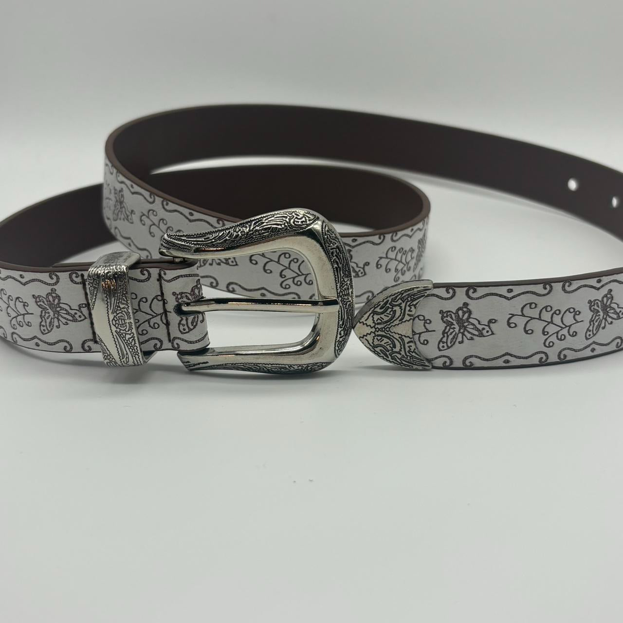 0651 - Engraved Butterfly Belt