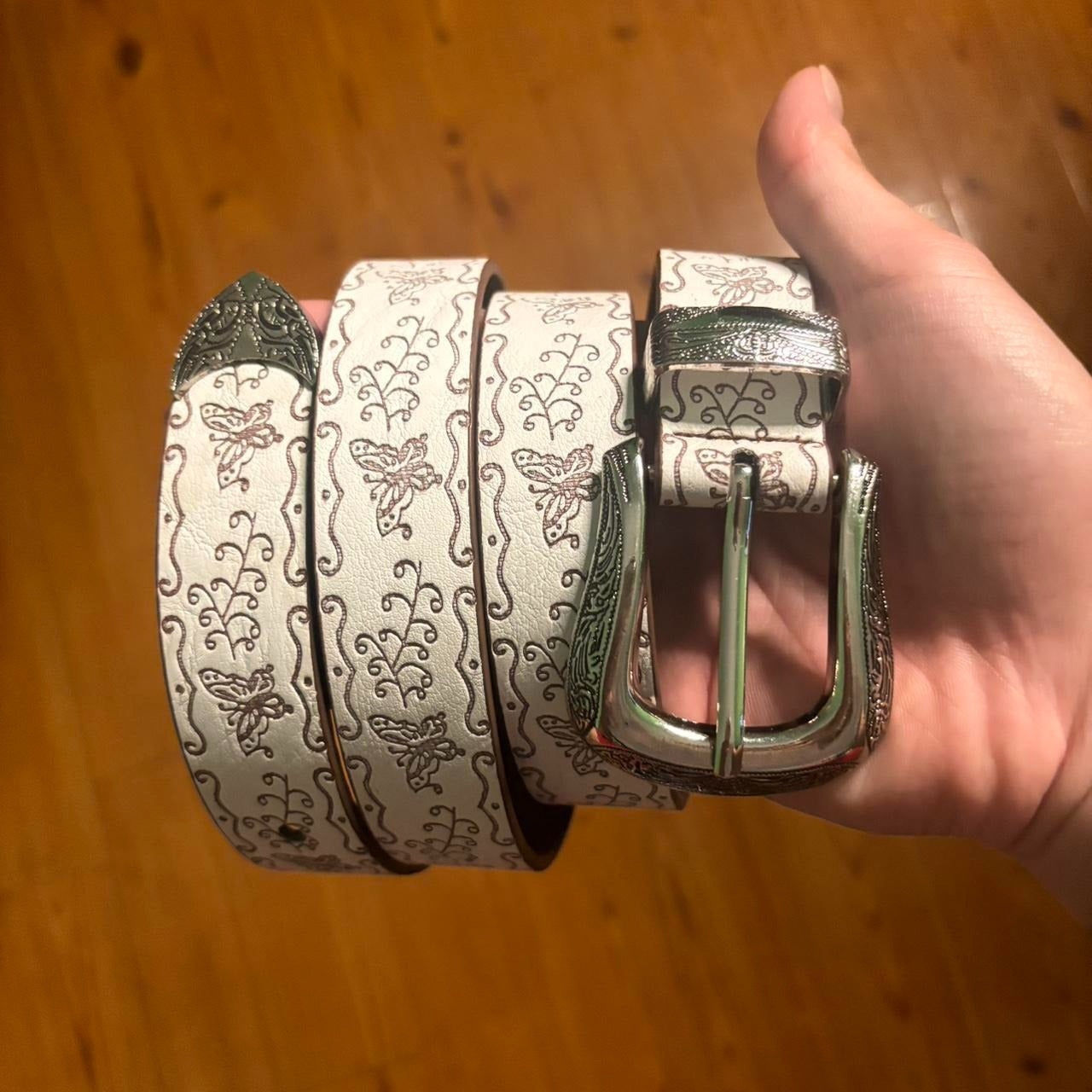 0651 - Engraved Butterfly Belt