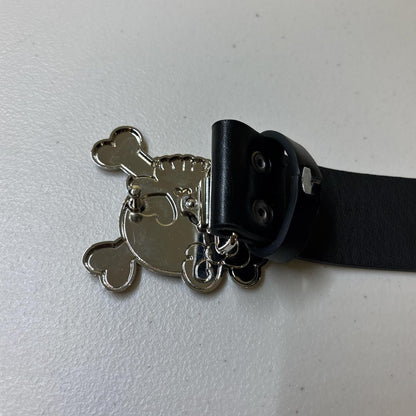 0636 - Skull Heart Buckle Belt Black